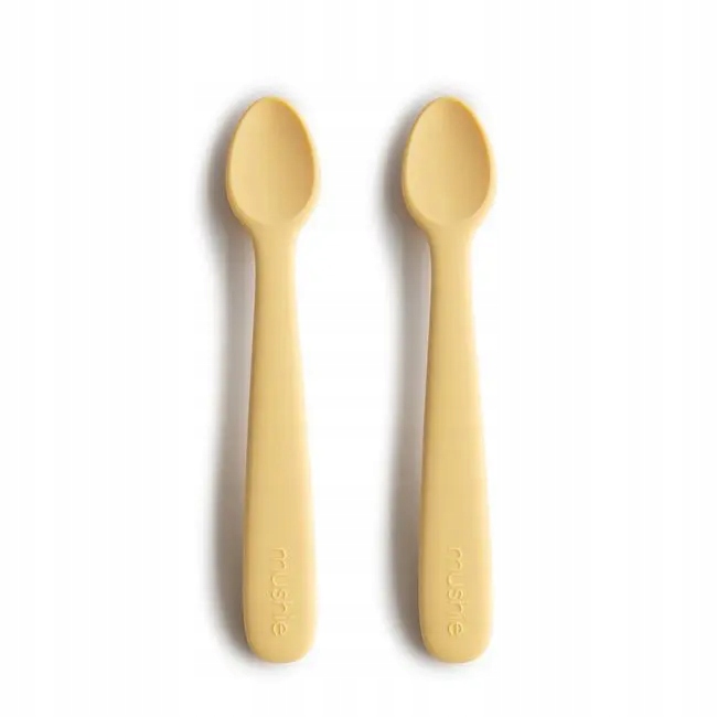 Mushie Silicone Pale Daffodil Spoons 2 pack 