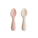 Mushie Toddler Starter Spoons Blush/ Shifting Sand 