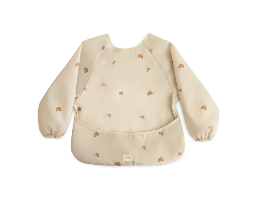Mushie Long sleeve Bib Rainbow 