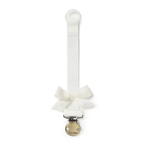 Elodie - Pacifier Clip - Vanilla White