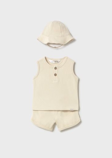  Mayoral shorts and hat set Chickpea  