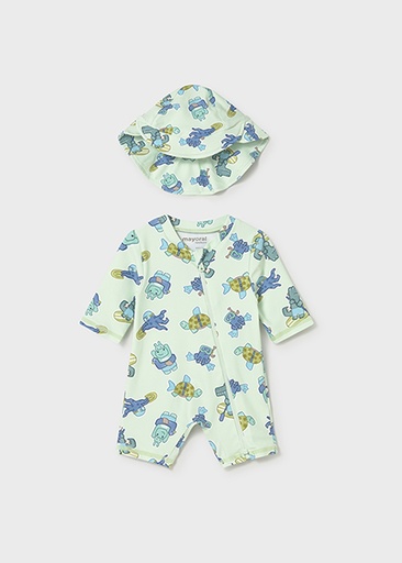  Mayoral Bathing bodysuit w/ hat Apple     