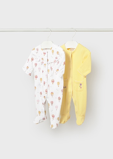  Mayoral Set of 2 long sleeve rompers Sunny     
