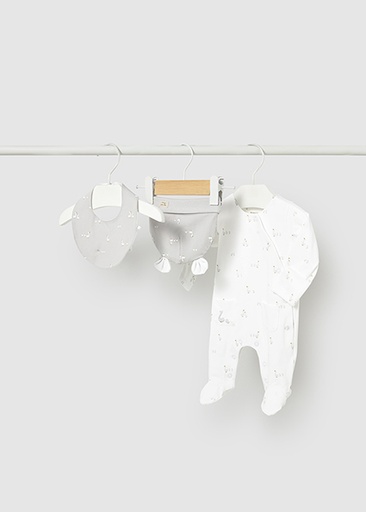  Mayoral long pijama gift set White     