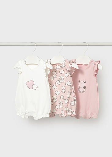  Mayoral 3 Bodysuit set Baby Rose 