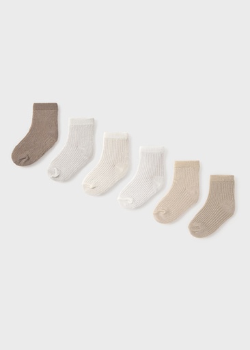  Mayoral Set of 6 socks Neutrals  