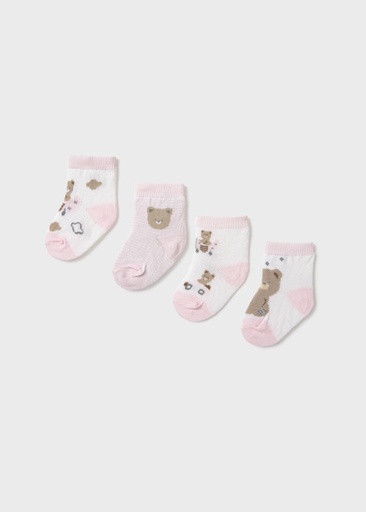  Mayoral Set 4 socks Baby Rose 