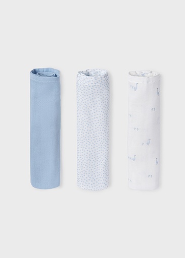[9060 -Sky -1]  Mayoral small bamboo muslin cloths Sky       