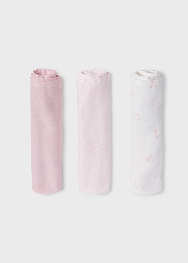 [9060 -Baby Rose -1]  Mayoral small bamboo muslin cloths Baby Rose 