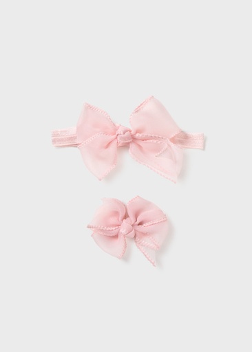 [9079 -Tulip rose -1]  Mayoral Headband elastic Tulip rose