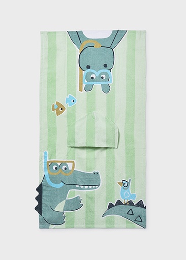[9114 -Apple -1]  Mayoral Hooded towel Apple     