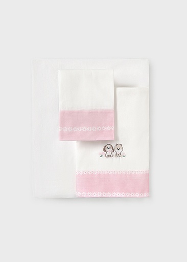 [9121 -Baby Rose -120]  Mayoral Bed sheets Baby Rose 