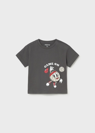 Mayoral game on applique shirt Coal