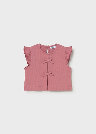 Mayoral rib knit top Blush