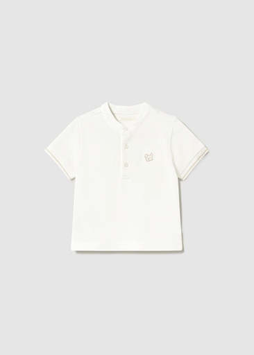 Mayoral Polo s/s mao neck Cream