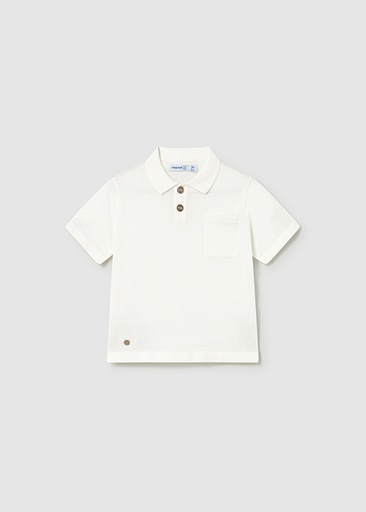 Mayoral S/s polo Cream