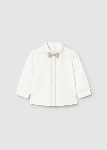 Mayoral L/s dressy shirt Cream