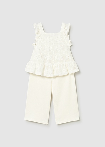 Mayoral combined long pants set Natural