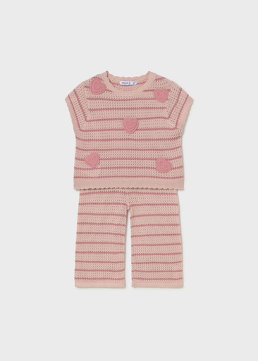 Mayoral Knit pants set Peony