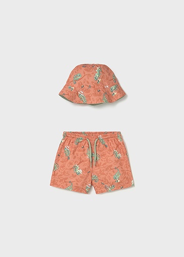 Mayoral Swim shorts w/ bucket hat Clay