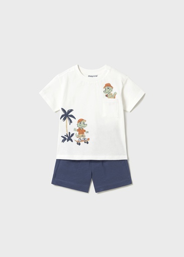 Mayoral Knit set with bermuda shorts Ocean