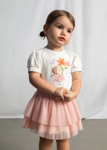 Mayoral Pleated tulle skirt Blossom