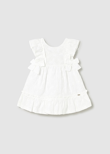Mayoral Embroidered dress White