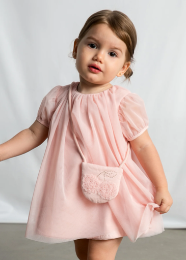 Mayoral tulle dress w/ bag Peony