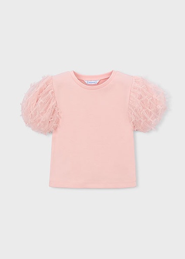 Mayoral S/sl tulle t shirt Blossom