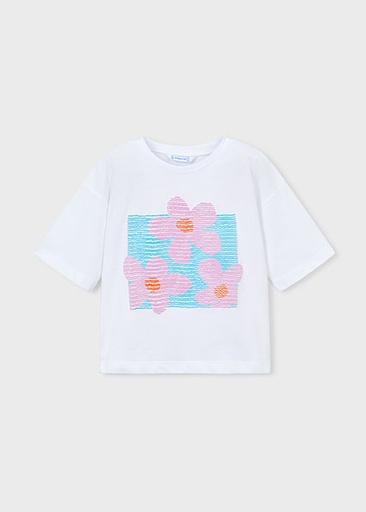Mayoral S/s t-shirt white lila