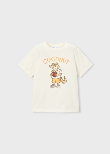 Mayoral Shirt "crocodile" applique Cream