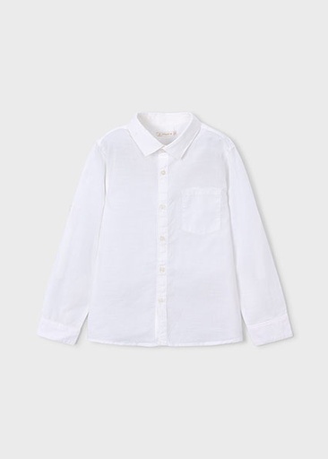 Mayoral L/s linen shirt White