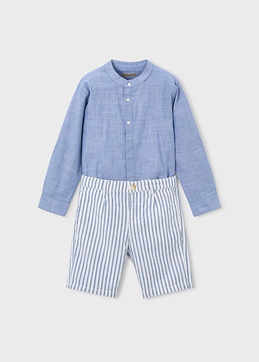 Mayoral Linen suiting bermuda set Indigo