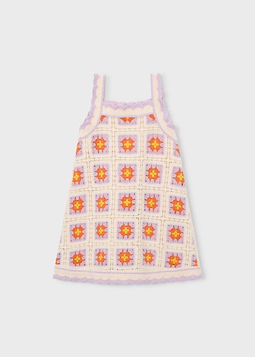 Mayoral Crochet dress Bone