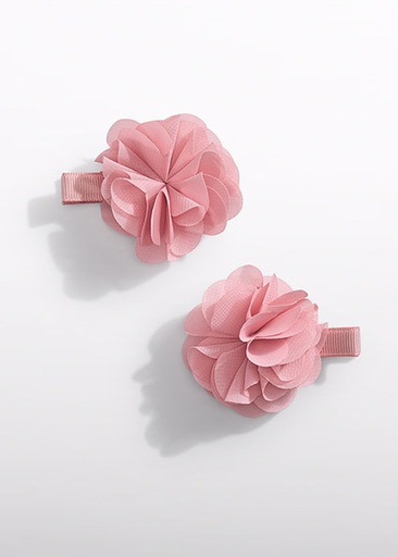 [05470-Rose-4] Abel & Lula flower clip set Rose