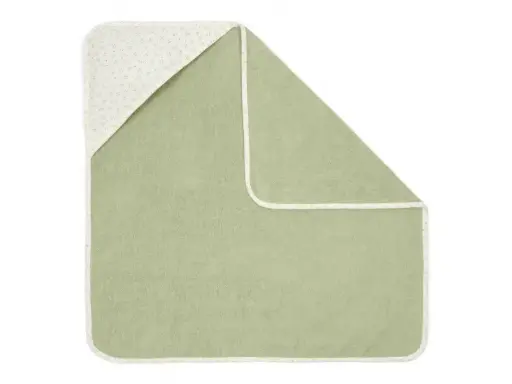 Little Dutch Hooded Towel Pure Sage Leaves 100x100 