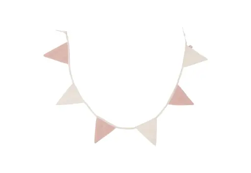 [719-602-68013] Jollein Flag line 200x17 cm Rose/Ivory