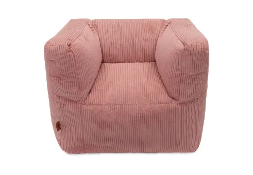 [028-543-68083] Jollein Kids Chair Beanbag Corduroy - Wild Rose