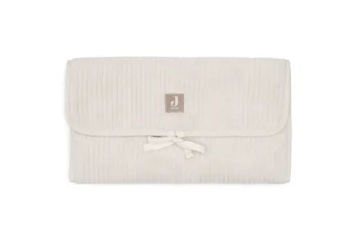 [096-001-68119] Jollein Changing Pad With Storage Pockets Cloudy Rib - Oatmeal