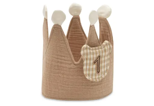 [718-601-68192] Jollein Birthday crown with numbers Teddy Bear