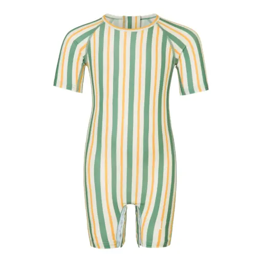 Baby Swim Bodysuit: Fern Stripes