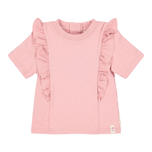 Little Dutch Short Sleeve Swim Shirt Dreamy Pink Rose