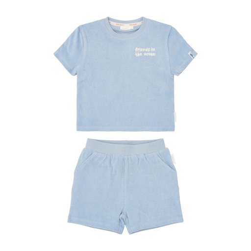 Little Dutch Short Sleeve Shirt and Shorts Ocean World Blue