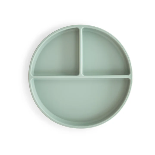 [66-2320031] Mushie Silicone Suction Plate Cambridge Blue 