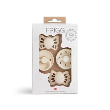 [67-101486] Σετ 4 Πιπίλες FRIGG - Moonlight Sailing Cream 0-6 Μηνών