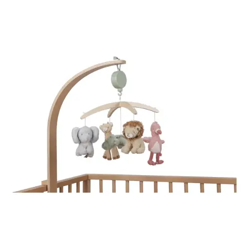 [LD8300] Little Dutch Wooden music mobile Safari Friends FSC
