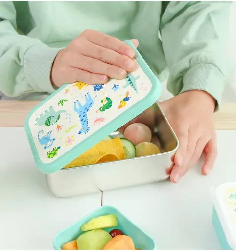 A Little Lovely Stainless steel lunch box: Jungle