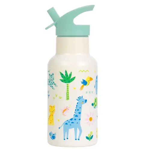 A Little Lovely Stainless steel drink bottle: Jungle