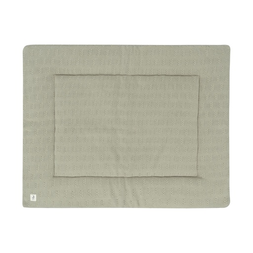 Jollein Grain Knit Olive Green Playpen Mat - 75 X 95 Cm -