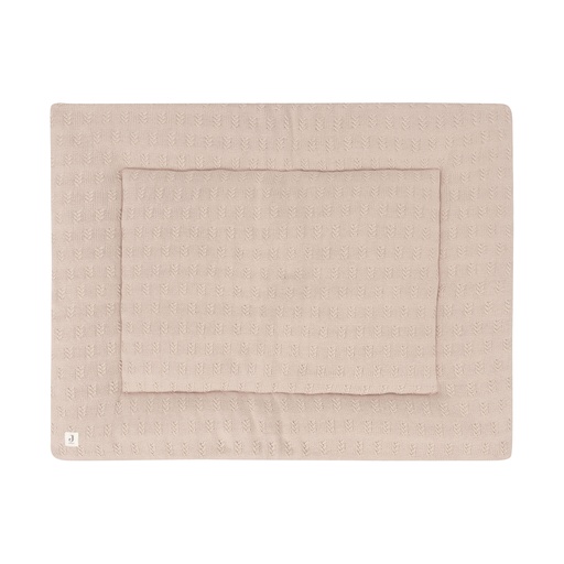 Jollein Grain Knit  Wild Rose Playpen Mat - 75 X 95 Cm -